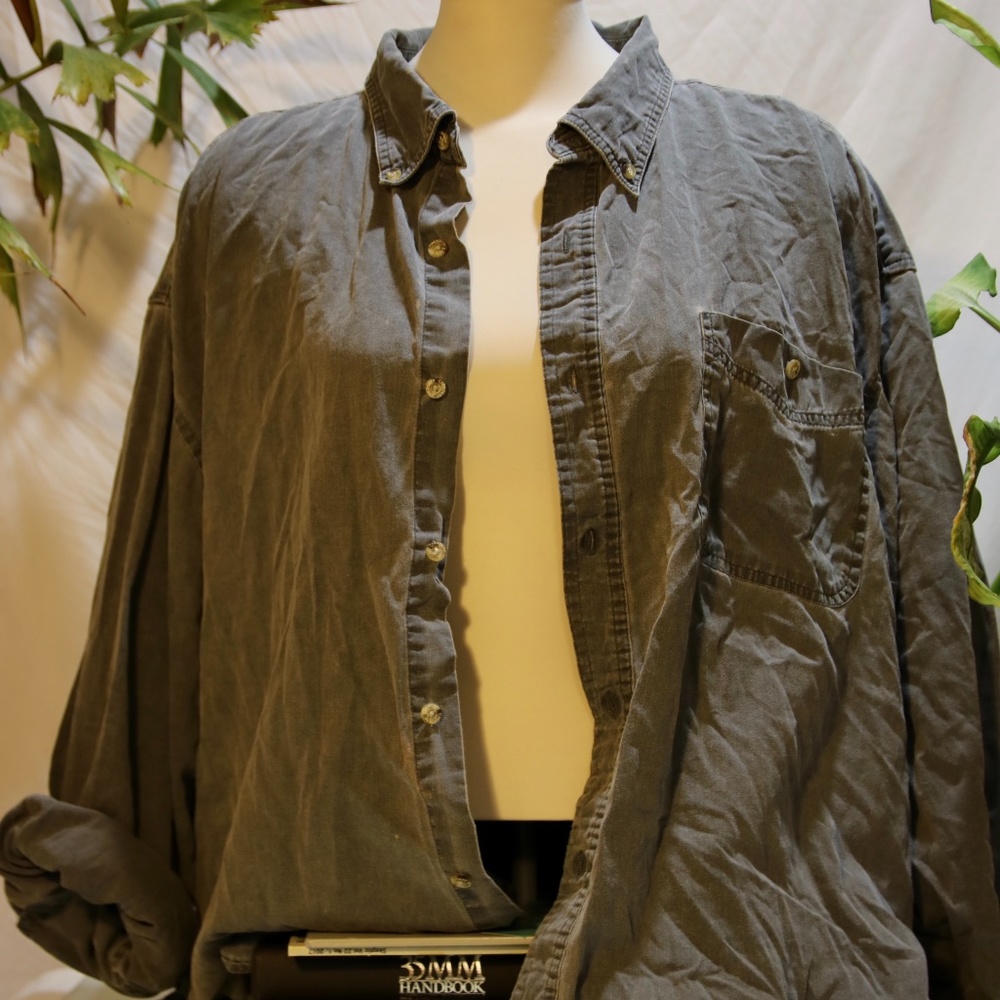 Cherokee Vintage Grey Button down
